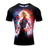 2019 New Avengers 4 Armor Men Compression shirt Cosplay T shirts 3D Fitness Captain Marvel tee shirt Tight Punisher shull shirt