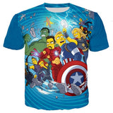 Marvel Avengers 4 kids 3d tshirts Batman Spiderman child Girls t shirts Ironman Superman Captain America cosplay baby boy tees 2