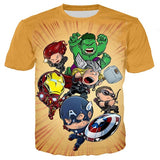 Marvel Avengers 4 kids 3d tshirts Batman Spiderman child Girls t shirts Ironman Superman Captain America cosplay baby boy tees 2
