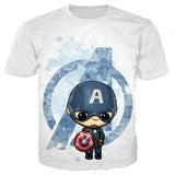 Marvel Avengers 4 kids 3d tshirts Batman Spiderman child Girls t shirts Ironman Superman Captain America cosplay baby boy tees 2