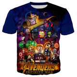 Marvel Avengers 4 kids 3d tshirts Batman Spiderman child Girls t shirts Ironman Superman Captain America cosplay baby boy tees 2
