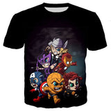 Marvel Avengers 4 kids 3d tshirts Batman Spiderman child Girls t shirts Ironman Superman Captain America cosplay baby boy tees 2