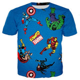 Marvel Avengers 4 kids 3d tshirts Batman Spiderman child Girls t shirts Ironman Superman Captain America cosplay baby boy tees 2