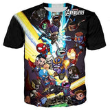 Marvel Avengers 4 kids 3d tshirts Batman Spiderman child Girls t shirts Ironman Superman Captain America cosplay baby boy tees 2