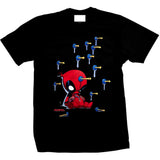 Baby Deadpool Suckers Official Marvel Comics X-Men Black Mens T-shirt Mens T Shirts Short Sleeve Trend Clothing Top Tee