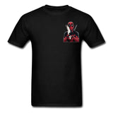 Rainbow Deadpool T-shirt Men Fitness T Shirt Cotton Black Tops Marvel Swordsman Tees Plus Size Anime Tees Hip Hop Street Tshirt