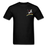 Rainbow Deadpool T-shirt Men Fitness T Shirt Cotton Black Tops Marvel Swordsman Tees Plus Size Anime Tees Hip Hop Street Tshirt