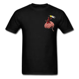 Rainbow Deadpool T-shirt Men Fitness T Shirt Cotton Black Tops Marvel Swordsman Tees Plus Size Anime Tees Hip Hop Street Tshirt