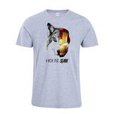 Marvel Avengers Iron man grey wolf HOUSE STARK tshirt cool design boyfriend gift friend present full cotton tshirt